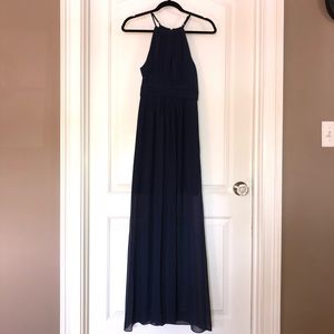 NWT: BCBGENERATION navy blue gown